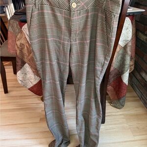 Lee Women's Plaid Trousers - Black, White, Pink